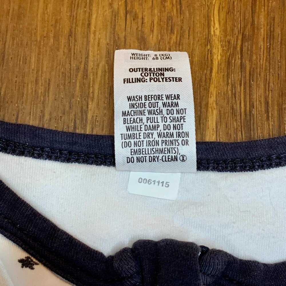 BONDS Australia Padded Sleep Sack Baby 3-6 Mos 00 Wearable Blanket Stars Infant - Picture 6 of 6